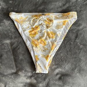 Mink Pink Floral Bikini Bottom with Tie Detail